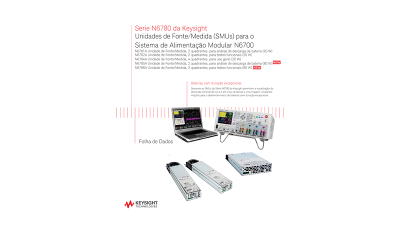N6780 Series Source/Measure Units (SMU) for the N6700 Modular Power System